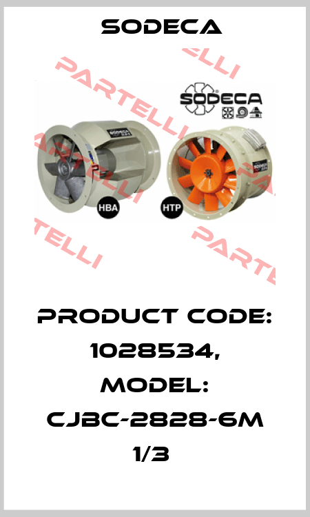 Product Code: 1028534, Model: CJBC-2828-6M 1/3  Sodeca