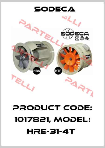 Product Code: 1017821, Model: HRE-31-4T  Sodeca