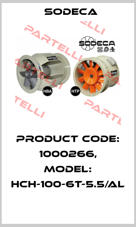 Product Code: 1000266, Model: HCH-100-6T-5.5/AL  Sodeca