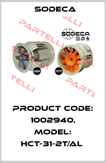 Product Code: 1002940, Model: HCT-31-2T/AL  Sodeca
