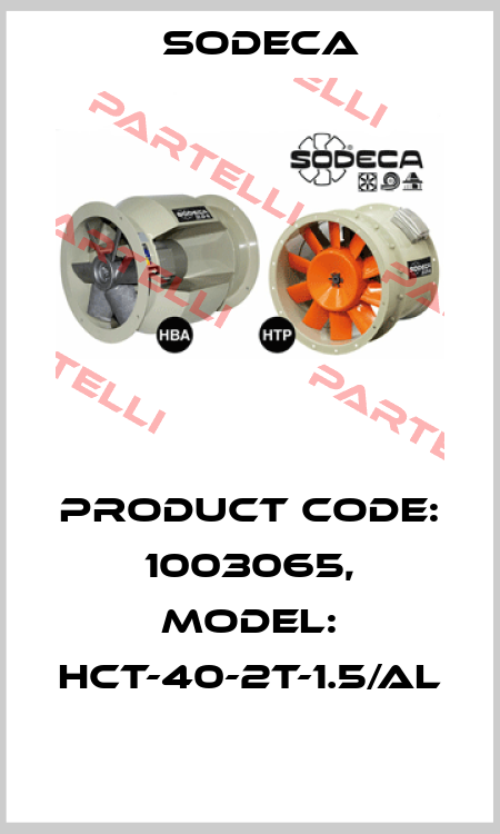 Product Code: 1003065, Model: HCT-40-2T-1.5/AL  Sodeca