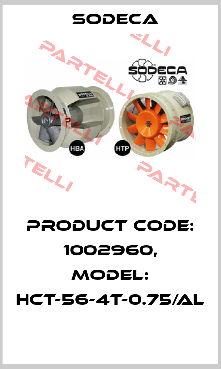 Product Code: 1002960, Model: HCT-56-4T-0.75/AL  Sodeca