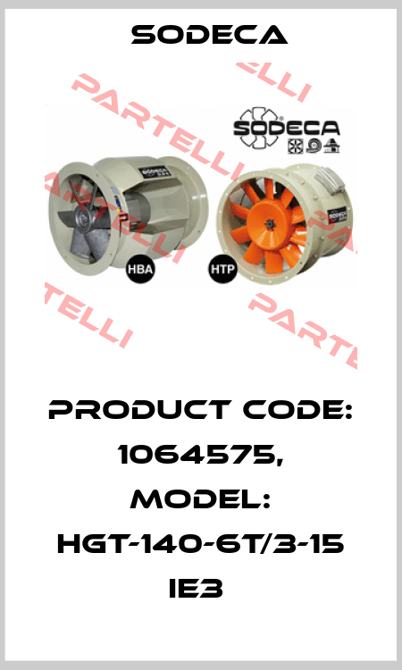 Product Code: 1064575, Model: HGT-140-6T/3-15 IE3  Sodeca
