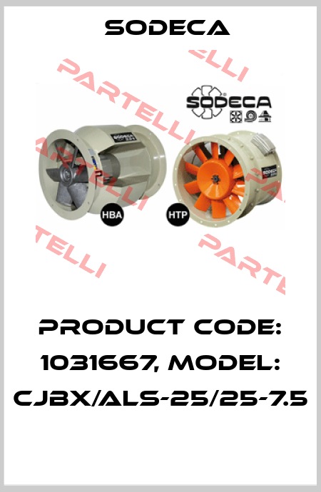 Product Code: 1031667, Model: CJBX/ALS-25/25-7.5  Sodeca