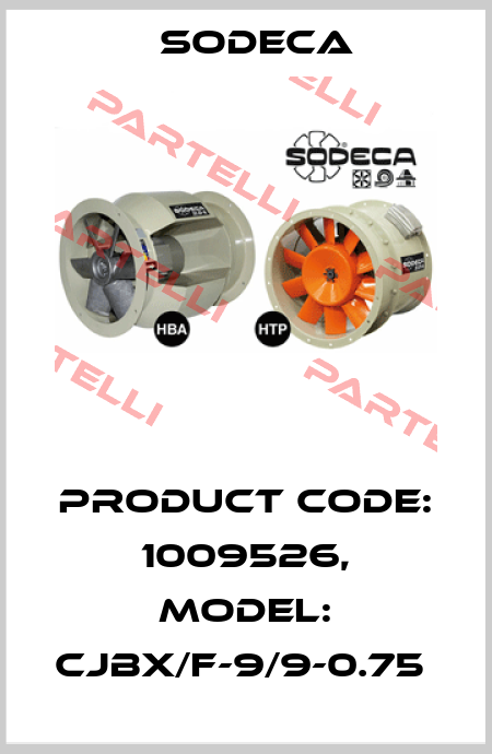 Product Code: 1009526, Model: CJBX/F-9/9-0.75  Sodeca