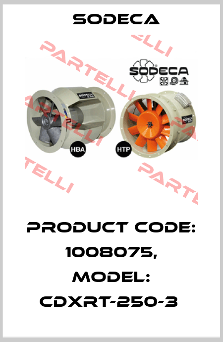 Product Code: 1008075, Model: CDXRT-250-3  Sodeca