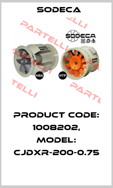 Product Code: 1008202, Model: CJDXR-200-0.75  Sodeca