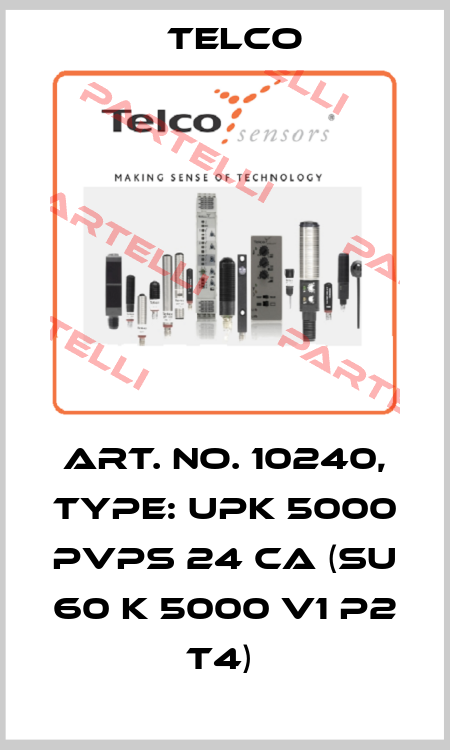 Art. No. 10240, Type: UPK 5000 PVPS 24 CA (SU 60 K 5000 V1 P2 T4)  Telco