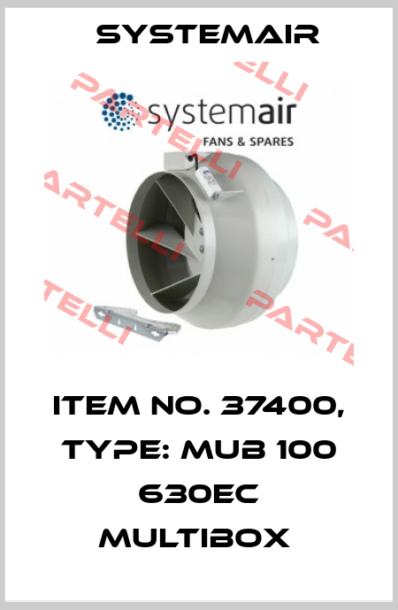 Item No. 37400, Type: MUB 100 630EC Multibox  Systemair