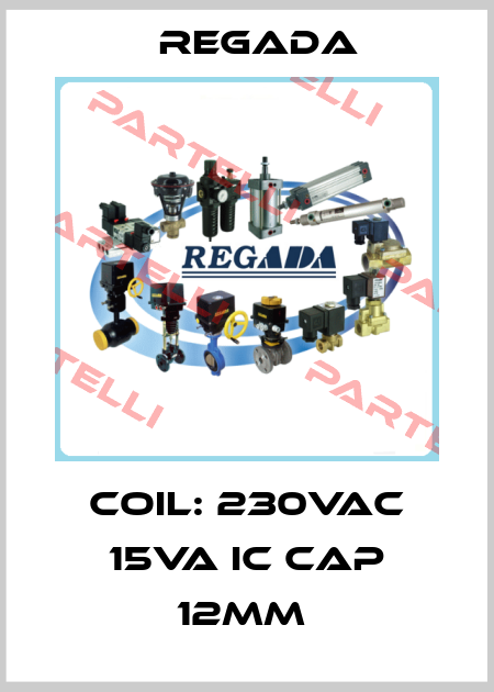 COIL: 230VAC 15VA IC CAP 12MM  Regada