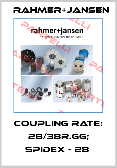 COUPLING RATE: 28/38R.GG; SPIDEX - 28  Rahmer+Jansen