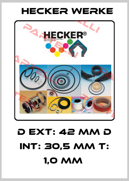 D EXT: 42 MM D INT: 30,5 MM T: 1,0 MM  Hecker Werke