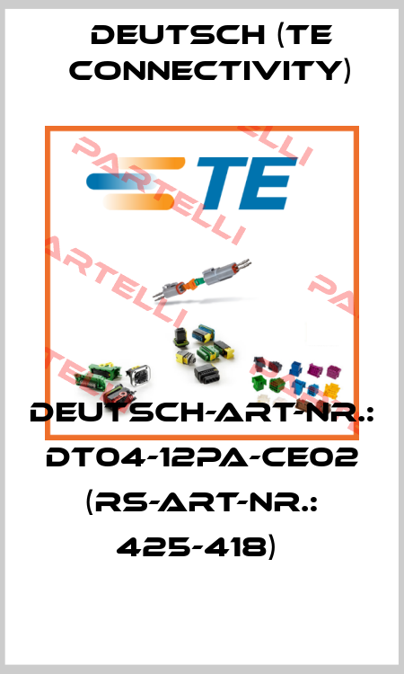 Deutsch-Art-Nr.: DT04-12PA-CE02 (RS-Art-Nr.: 425-418)  Deutsch (TE Connectivity)