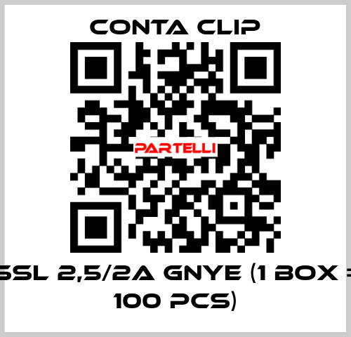 SSL 2,5/2A GNYE (1 box = 100 pcs) Conta Clip