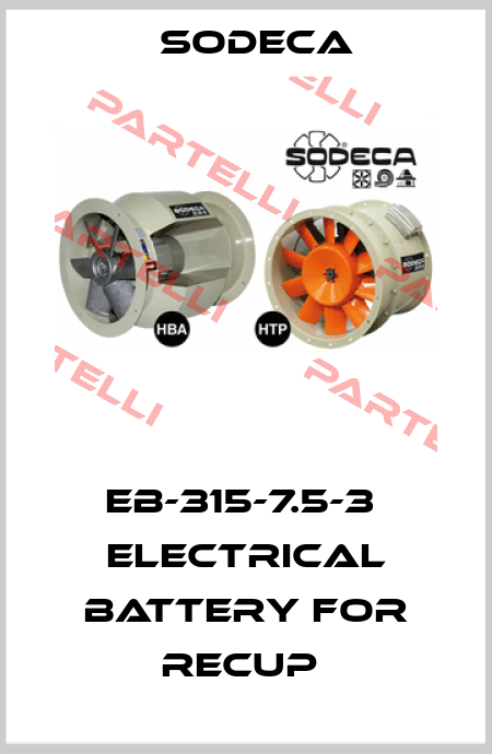 EB-315-7.5-3  ELECTRICAL BATTERY FOR RECUP  Sodeca