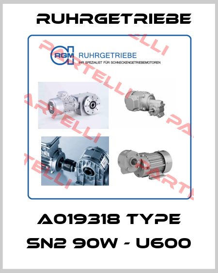 A019318 Type SN2 90W - U600 Ruhrgetriebe