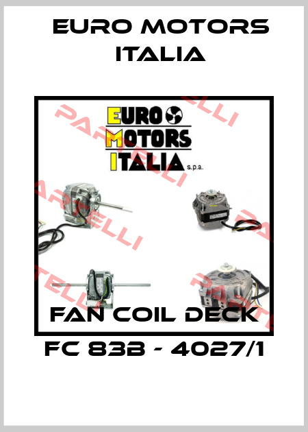 FAN COIL DECK FC 83B - 4027/1 Euro Motors Italia