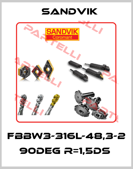 FBBW3-316L-48,3-2 90DEG R=1,5DS  Sandvik
