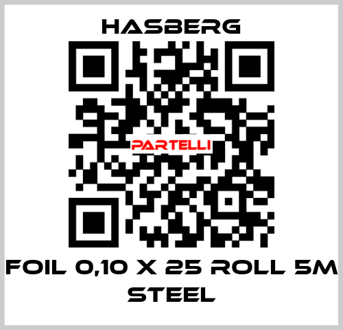 FOIL 0,10 X 25 ROLL 5M STEEL Hasberg.
