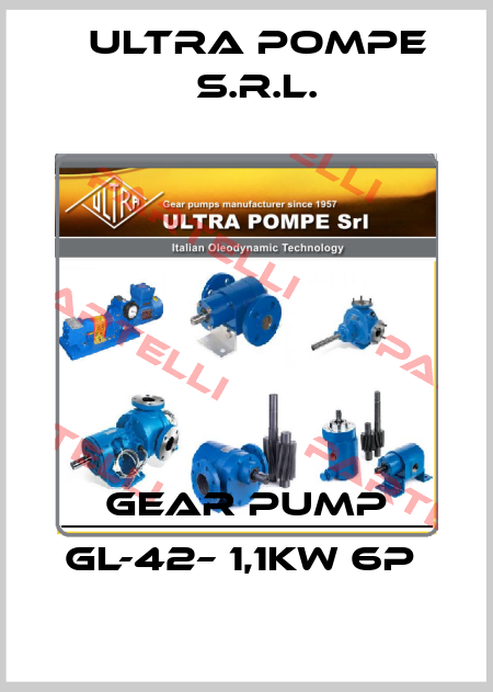 GEAR PUMP GL-42– 1,1KW 6P  Ultra Pompe S.r.l.