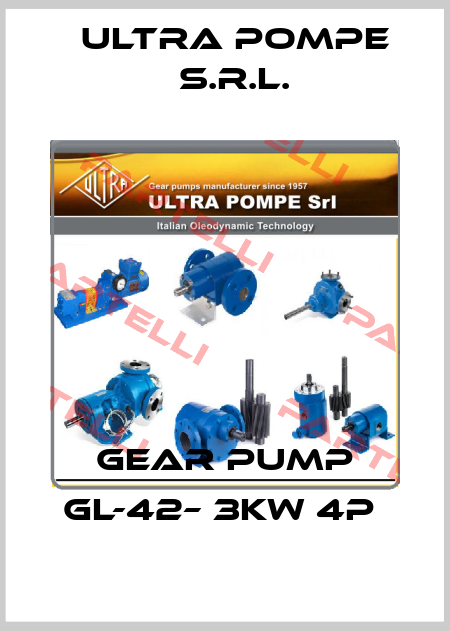 GEAR PUMP GL-42– 3KW 4P  Ultra Pompe S.r.l.