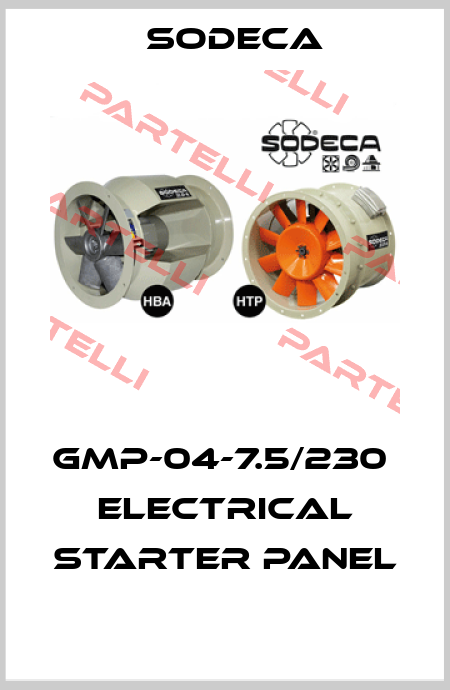 GMP-04-7.5/230  ELECTRICAL STARTER PANEL  Sodeca