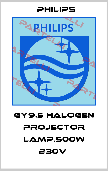 GY9.5 HALOGEN PROJECTOR LAMP,500W 230V  Philips