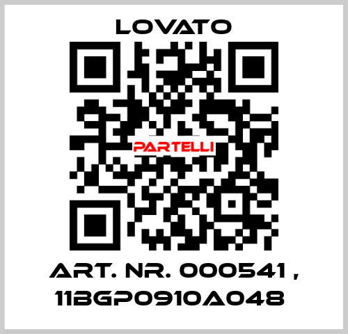 Art. Nr. 000541 , 11BGP0910A048  Lovato