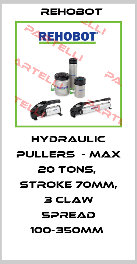 HYDRAULIC PULLERS  - MAX 20 TONS,  STROKE 70MM, 3 CLAW SPREAD 100-350MM  Nike Hydraulics / Rehobot
