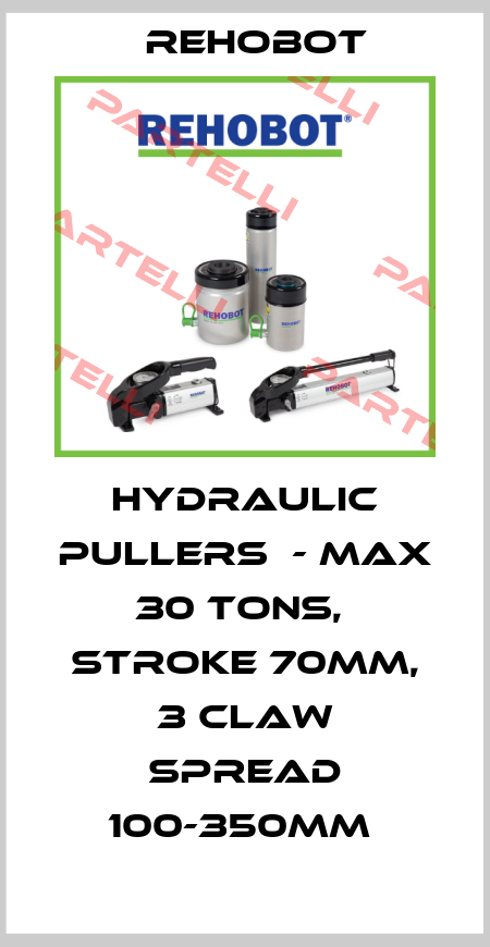 HYDRAULIC PULLERS  - MAX 30 TONS,  STROKE 70MM, 3 CLAW SPREAD 100-350MM  Nike Hydraulics / Rehobot