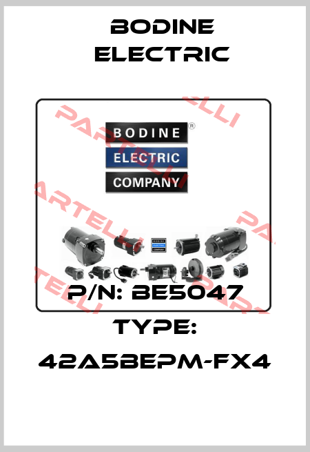 P/N: BE5047 Type: 42A5BEPM-FX4 BODINE ELECTRIC