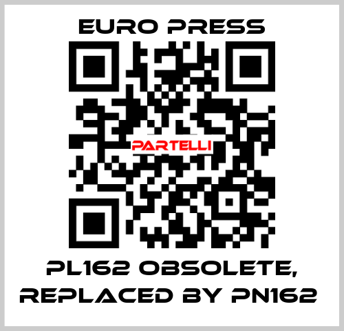PL162 obsolete, replaced by PN162  Euro Press