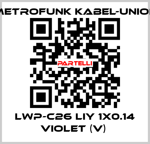 LWP-C26 LIY 1x0.14 violet (V)  METROFUNK KABEL-UNION