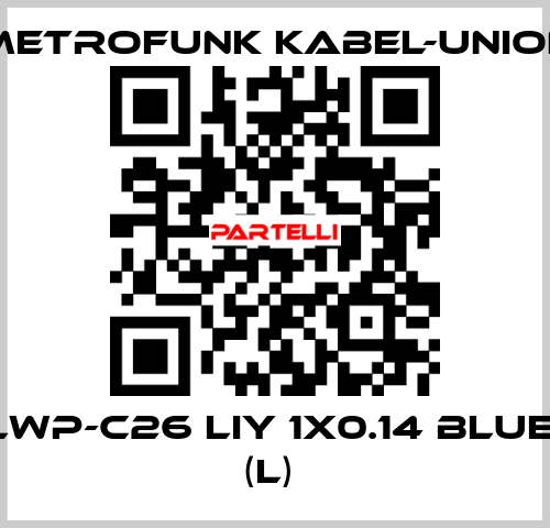 LWP-C26 LIY 1x0.14 blue  (L)  METROFUNK KABEL-UNION