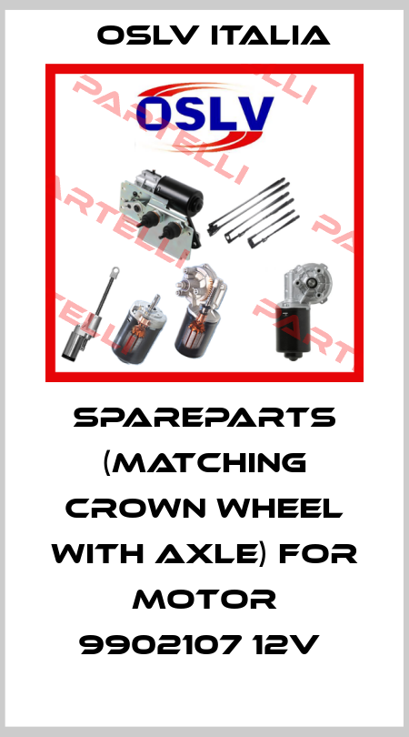 spareparts (Matching crown wheel with axle) for motor 9902107 12V  OSLV Italia