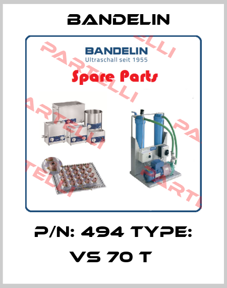 P/N: 494 Type: VS 70 T  Bandelin