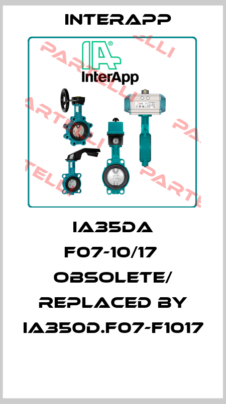 IA35DA F07-10/17  obsolete/ replaced by IA350D.F07-F1017  InterApp