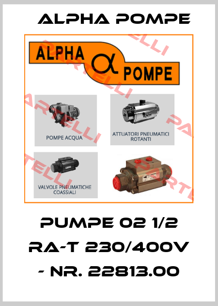 Pumpe 02 1/2 RA-T 230/400V - Nr. 22813.00 Alpha Pompe