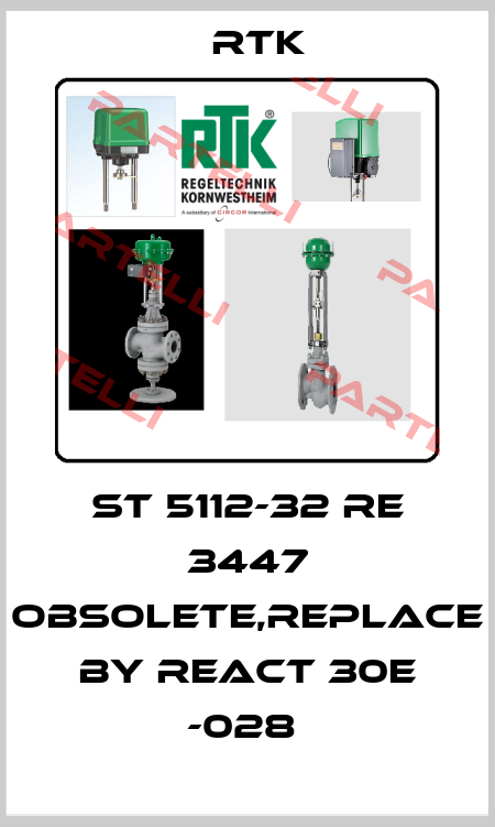 ST 5112-32 RE 3447 obsolete,replace by REact 30E -028  RTK
