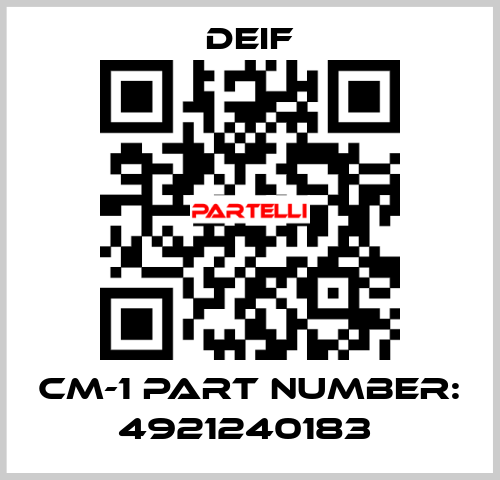 CM-1 part number: 4921240183  Deif
