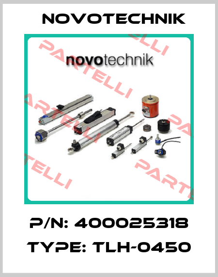P/N: 400025318 Type: TLH-0450 Novotechnik