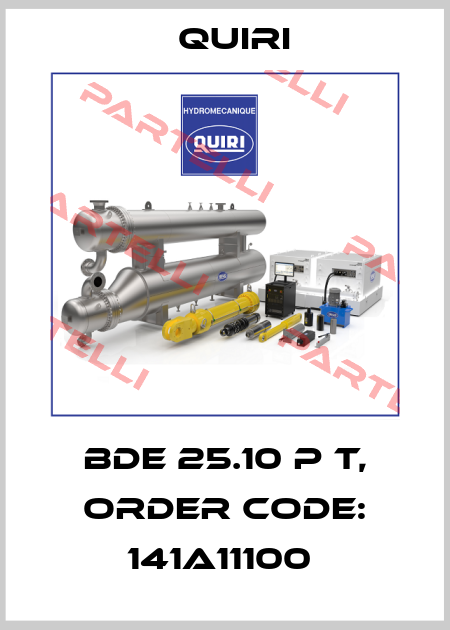  BDE 25.10 P T, Order code: 141A11100  Quiri