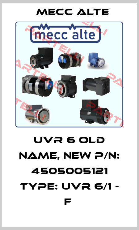 UVR 6 old name, new P/N: 4505005121 Type: UVR 6/1 - F  Mecc Alte