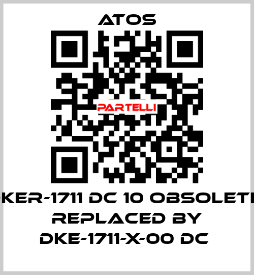 DKER-1711 DC 10 obsolete, replaced by DKE-1711-X-00 DC  Atos