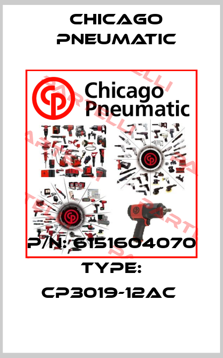 P/N: 6151604070 Type: CP3019-12AC  Chicago Pneumatic