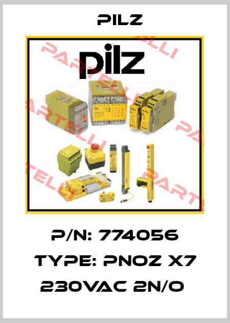 P/N: 774056 Type: PNOZ X7 230VAC 2n/o  Pilz