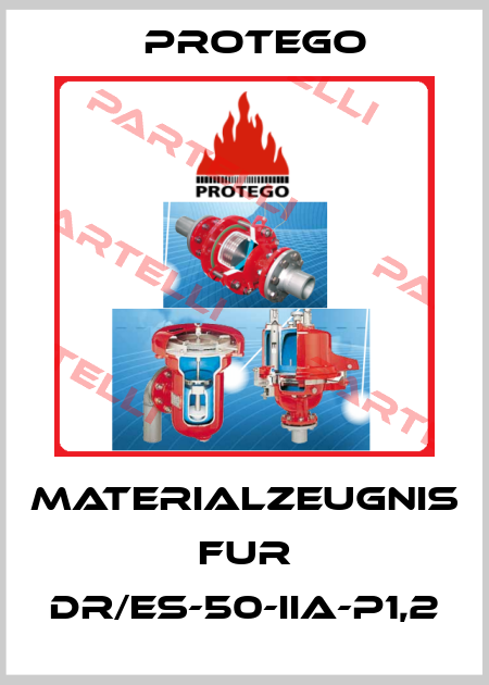 Materialzeugnis fur DR/ES-50-IIA-P1,2 Protego