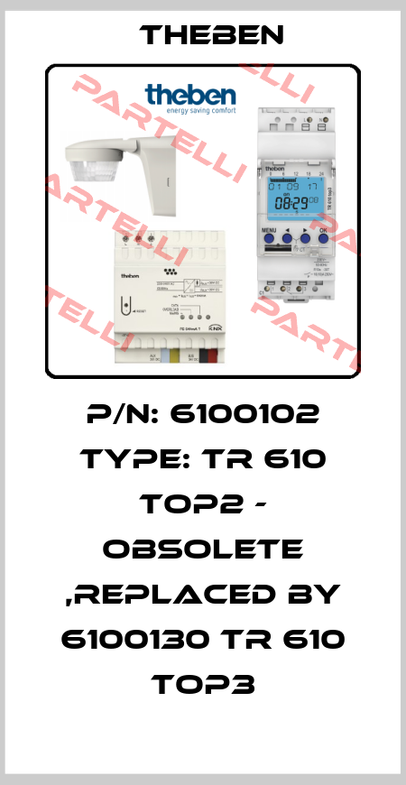 P/N: 6100102 Type: TR 610 Top2 - obsolete ,replaced by 6100130 TR 610 top3 Theben