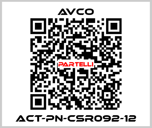 ACT-PN-CSR092-12 AVCO