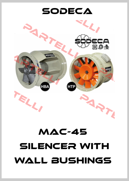 MAC-45  SILENCER WITH WALL BUSHINGS  Sodeca